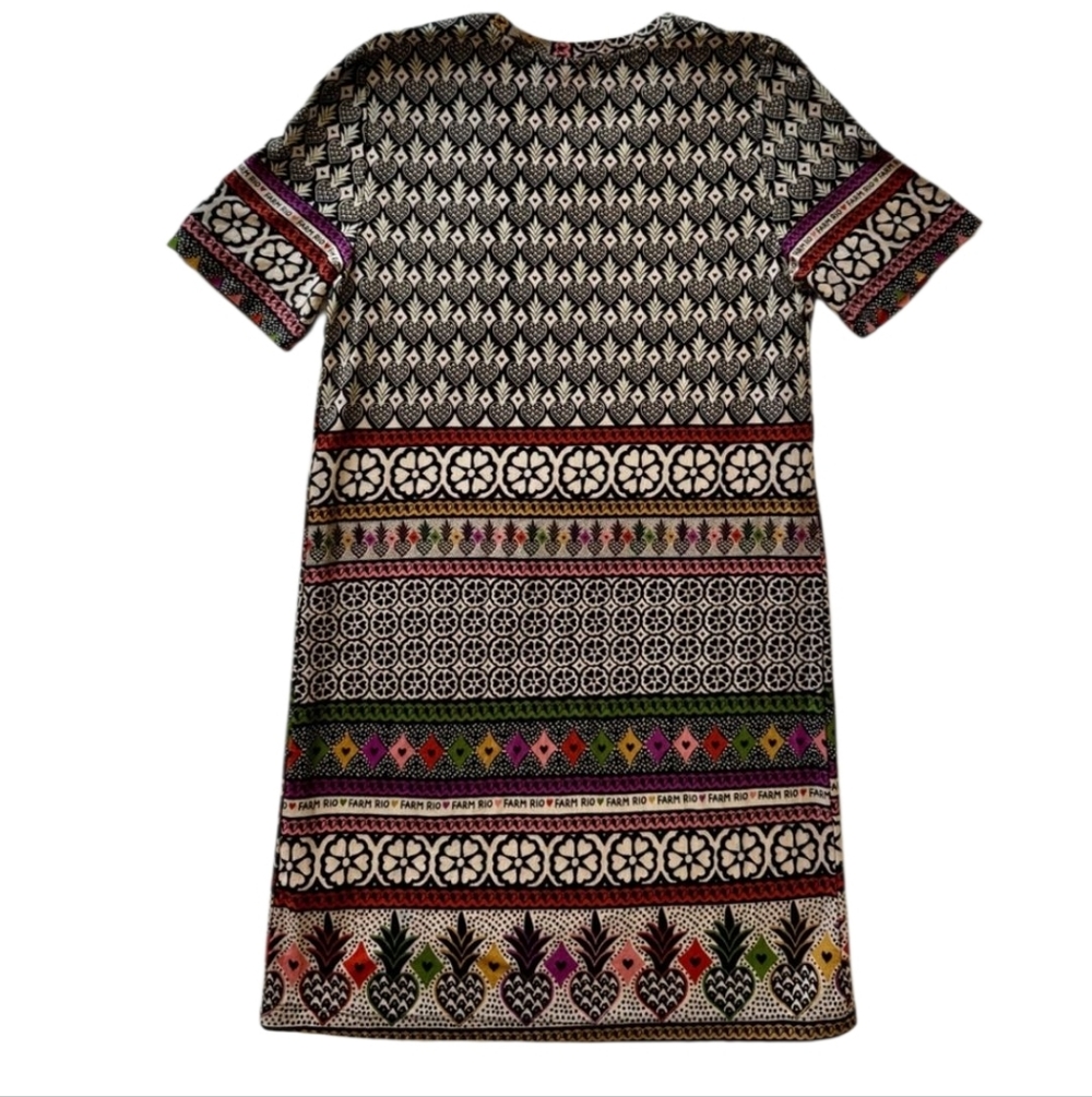 Farm Rio Woman's Multicolor Patterned Mini Dress Size Small - Picture 3 of 6